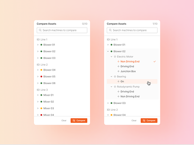 Tree Selection | States of Components filterselection interfacedesign treeselection ui ux