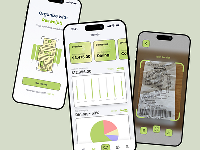 Resweipt App app bookkeeping design finance receipt ui