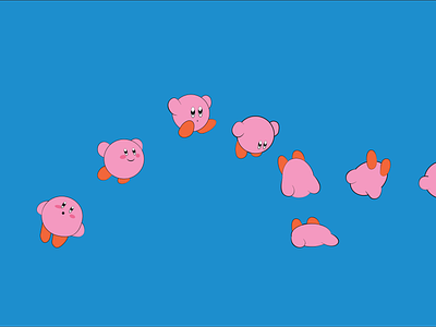 Kirby Squash Animation adobe. animate animation funny kirby