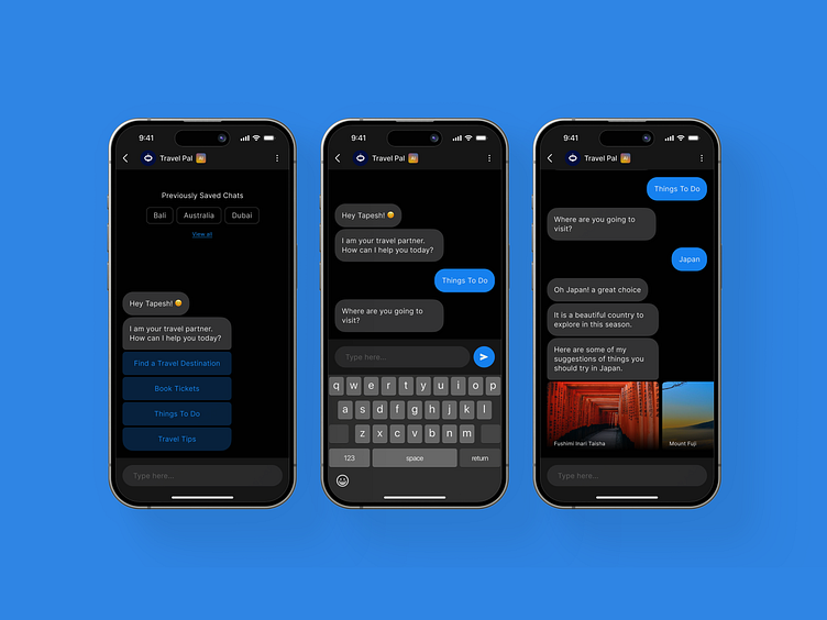 Travel Pal: AI ChatBot Screen Design by Tapesh Malik on Dribbble