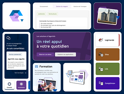 Application Software Publisher - Showcase Website agri food companies agriculture application software publisher aurélie dassonville business pixeloscopia purple showcase website violet