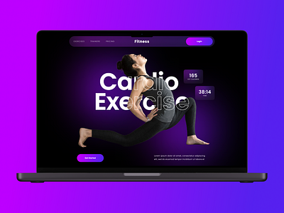 Fitness Landing Ui Design🤸‍♀️ 3d animation branding graphic design logo motion graphics ui