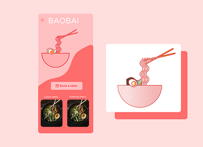 Ramen app concept design graphic design illustration mobile ui ux