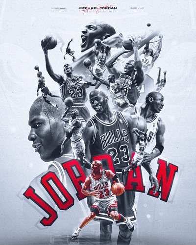 Michael Jordan of Chicago Bulls athletics basketball chicago bullls graphic design jordan michael jordan nba poster design sport sports design
