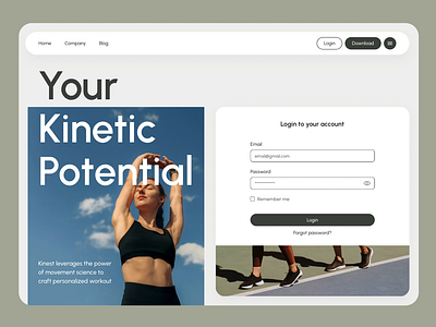 Fitness App - UI Website app branding design figma fitness fitness app green jitter kinetic mobile app motion graphics ui