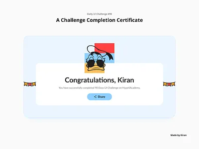 Daily UI Challenge #90 branding certificate design completed congratulations design donald duck graphic design illustration mobile design success ui uichallenge ux uxdesigner uxui wed design