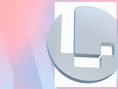 3D L Logo 3d blockchain branding identity l l logo logo node spline