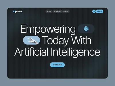 AIPower - AI Landing Page ai design ai landing page app design branding design figma graphic design landing page design logo prototyping ui ui design ux ux design uxui web development webdesign website website design
