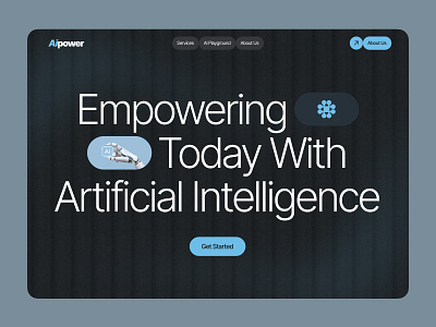 AIPower - AI Landing Page ai design ai landing page app design branding design figma graphic design landing page design logo prototyping ui ui design ux ux design uxui web development webdesign website website design