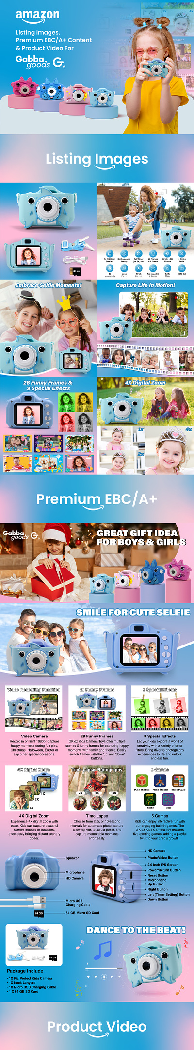 Listing Image, EBC/Product Video for kids Camera a listing amazon amazon a amazon a listing amazon ebc amazon ebc listing amazon listing amazon product ebc ebc a ebc listing ebc product product design