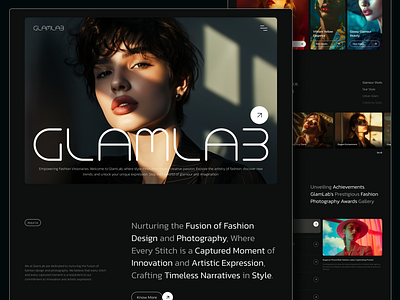 Glamlab Studio - Landing Page Design creativity fashion fashiondesigner fashionphotography fashionstudio figma glam graphic design landing page midjourney mordern design photoshop style ui uiux userexperience userinterface web design webdevelopment website