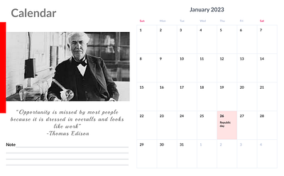 Calendar graphic design ui