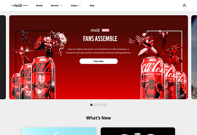 Coca-Cola landing page rebuild figma interaction design practice rebuild web design