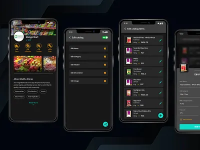 Sync business edit catalog business edit account mobile app ui ux