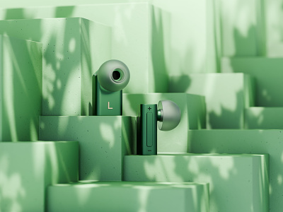 Earphones 3D design by Uni 3d 3dart animation blender design earphones motion graphics ui