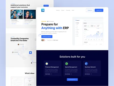 SAP - Business Software Solutions Home Page Design crm management financial management sales analytics software solutions website design