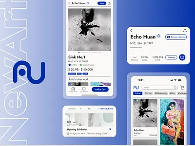 NewArt App app art ecommerce ui