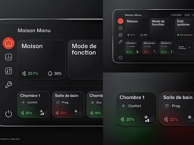 Heating Hub - Display Touch concept display heating hub interface product design touch ui ui design user ux
