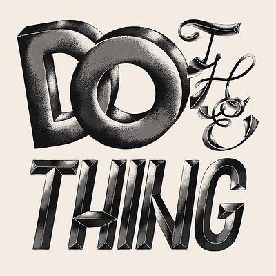 Do The Thing 3d animation design graphic design illustration lettering letters motion graphics procreate typography