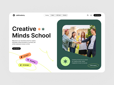 Education Website Design | Modern Minimal Webs education educational fancy figma grid learn