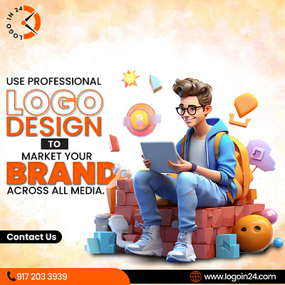 Unleash Your Brand's Potential with LogoIn24! 🌟 brand branding design graphic design grid icon identity illustration logo logo design media pattern ui