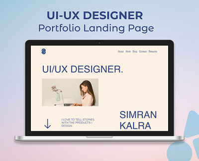 Portfolio Landing Page landing page design portfolio design portfolio landing page ui ui design ui portfolio ui ux portfolio design website design