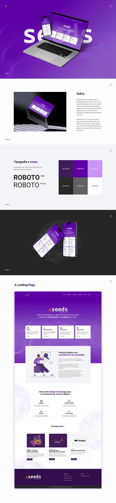 Landing Page - SEEDS branding logo prototipagem ui visual design