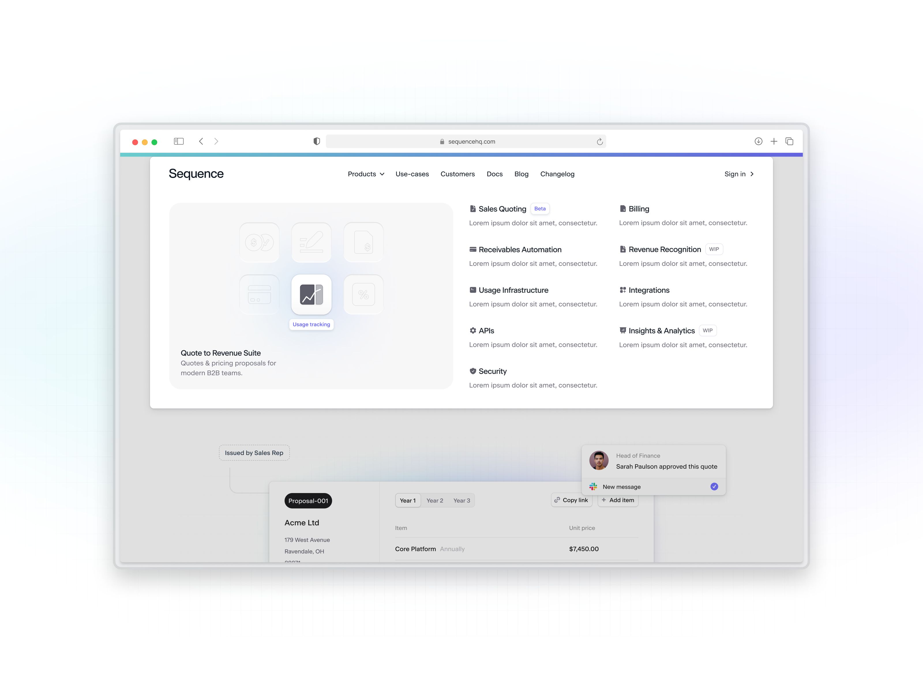 Sequence - Dropdown browser component dropdown navbar ui web web design website website design