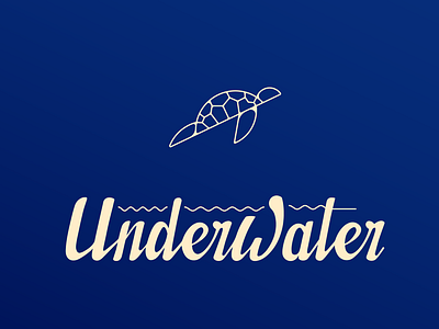 Underwater blue branding color design drawing graphic graphic design illustration illustrator letter lettering lettrage logo ocean procreate turtle water