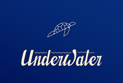 Underwater blue branding color design drawing graphic graphic design illustration illustrator letter lettering lettrage logo ocean procreate turtle water