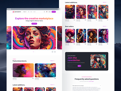 ⭕️ galaxySphere UI Kit Home Page apple colorful design system gradient home page template ui kit ui8 web