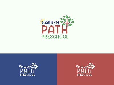Garden Path Preschool Logo brand identity branding education logo logo logo design