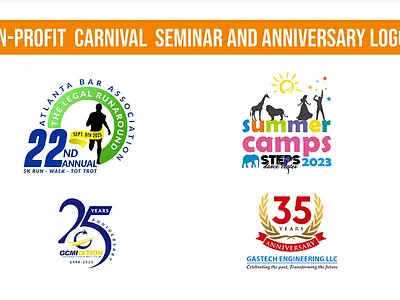 Anniversary Logos 3d animation anniversary branding carnival event graphic design logo logo design