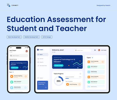 Education Assessment for Student and Teacher edtech educational app mobile app survey app ui ux design web app