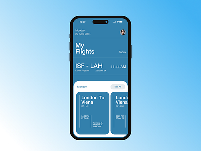Mobile Flight App Design app clean concept design mobile travel ui