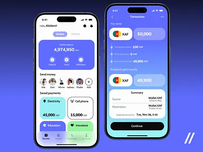 Online Wallet Mobile iOS App android branding dashboard finance finance app fintech interface ios logo mobile mobile app mobile design mobile ui money purrweb ui ux wallet