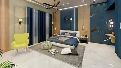 SIMPLE BEDROOM 2bhk 3d design 3d elevation design duplex floor plan interior interior design sketchup