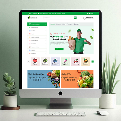 Web Market For Food Supplies branding graphic design ui