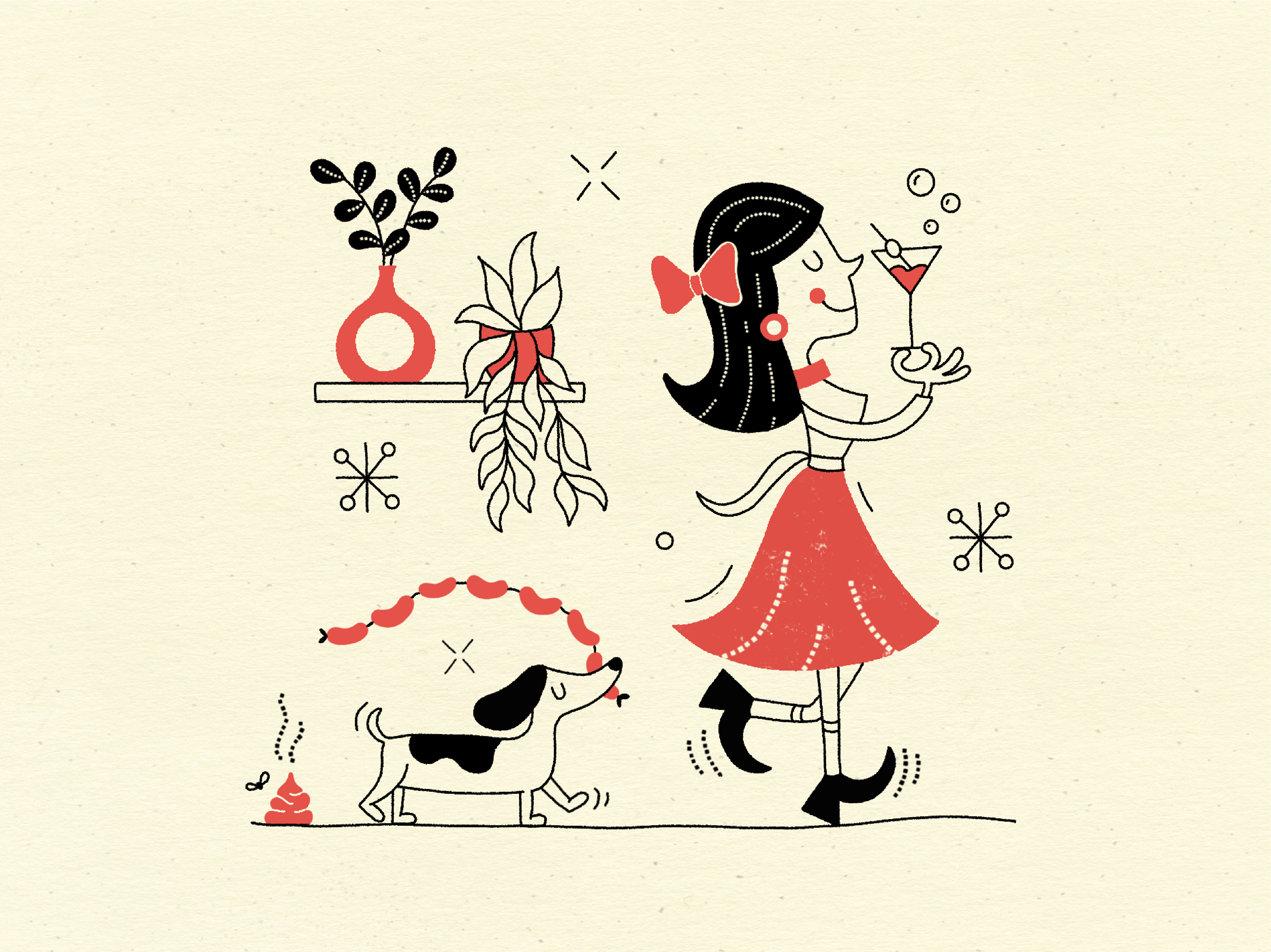 Mid-Century Cookbook Illustration design draw illustration midcentury procreate vintage