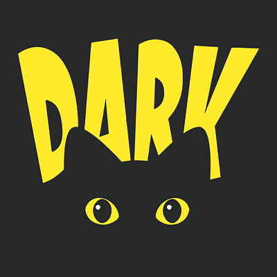 Dark Cat graphic design logo t hirt design v vector