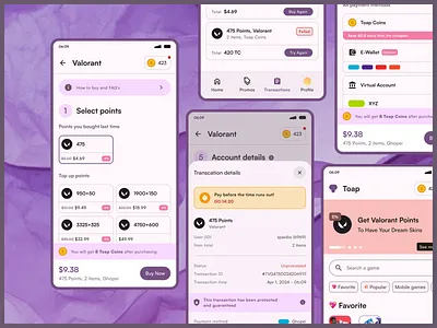 🎮 Toap - Game Top up Mobile Application application design game game top up game top up application game top up mobile mobile toap top up top up game ui ui ux ui design ux ux design