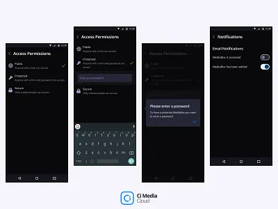 Access Permissions & Notifications app branding design graphic design iconography illustration logo ui ux web