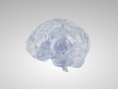 Glass Brain 3d animation blender blue body bone brain glass lighting loop medical motion design motion graphics organs render spin spine translucent