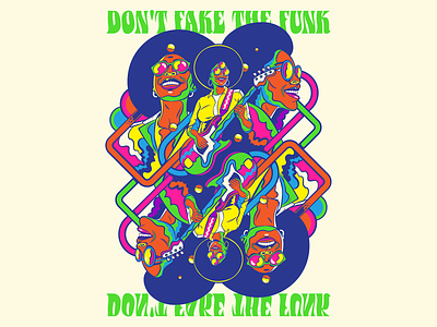Don't fake the funk! design funk groove illustration music psychedelic retro seventies vector vintage