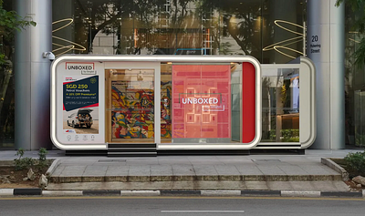 Singtel Car Protect- Kiosk Advertisement Pitch advertisement branding concept design kiosk advertisement print design public advertisement visual art