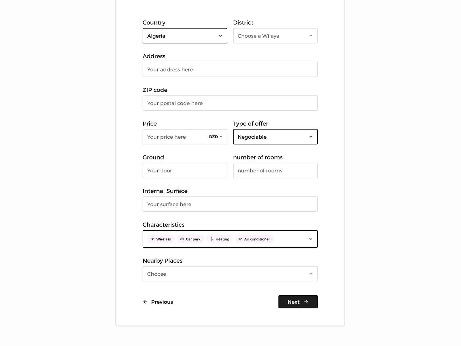 Forms & Input Fields Example. by ZINEDDINE on Dribbble