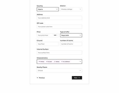 Forms & Input Fields Example. design figma input field landing page product ui uiux user experiance ux webdesign website