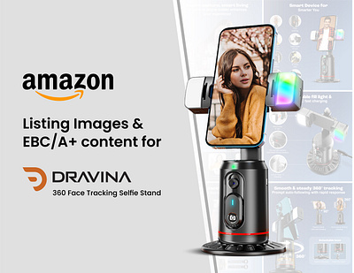 Listing Images & EBC / A+ For 360 Face Tracking Selfie Stand a a content a images a listing amazon amazon a amazon listing ebc ebc a ebc content ebc images ebc listing