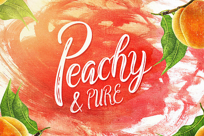Peachy & Pure - Typeface calligraphy cool font cursive font fonts handlettering lettering peach peachy script script font script fonts spring font summer font summer fonts typography