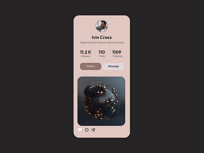 User Profile: DailyUi007 app dailyui dailyui007 graphicdesign media socila socilamedia user userprofile ux